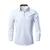 Chemises décontractées pour hommes, grande taille 8XL 7XL, chemise à manches longues, robe d'affaires, couleur unie, bureau, marque de haute qualité, 2023