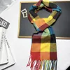 Autumn and winter children's plaid scarf imitation cashmere warm lengthening and thick boys and girls baby scarf