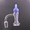 Le moins cher Quartz Banger Nail Brûleur à huile avec des chaînes de marbre en verre Cap 10mm 14mm 18mm Mâle Femelle Pipe à fumer pour Dab Rig Bong DHL Gratuit