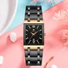 WWOOR Rose Gouden Horloge Vrouwen Vierkante Quartz Waterdichte Dames Horloges Topmerk Luxe Elegante Polshorloge Vrouwelijke Relogio Feminino 2279z