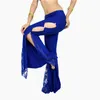 Stage Wear Professional Belly Dance Flank Openings Lace Trousers Pants Latin Women Sexy Lacing JustSaiyan