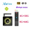 X96 X10 Amlogic S928X TV Box 8GB RAM 64GB ROM Support 8K USB3.0 Wifi6 BT1000M LAN Google Voice Input Set Top Box Media Player