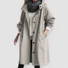 Dameswolmix trenchcoat voor dames Elegant windjack Winterjas met capuchon Losse uitloper Koreaanse stijl Abrigos Para Mujeres 230925