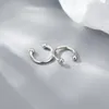 KOFSAC – boucles d'oreilles à dos pour femmes, minimaliste, non percé, demi-rond, en forme de C, Clip en os, bijoux en argent 925, perle