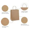 Gift Wrap 50pcs Bag 8x4.25x10.5 Brown Paper Kraft Shopping Retail Grocery Wedding Birthday Party