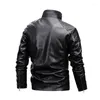 Men's Fur Vintage Jacket Leather Coats Men Velvet Collar Casual Coat Motorcycle Pu Plus Size Chaqueta Cuero Hombre