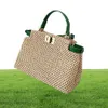 Weaven Square Tote Summer Novo bolsa de palha de alta qualidade Women039S Bolsa de designer Bolsa de viagens de praia Messenger5098182