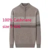 Men's Sweaters Arrival Men Half High Zipper Collar Warm Large Thickened Autumn And Winter Pullovers shmere Sweater Plus Size S-6XL 230923
