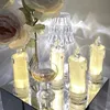 Kerzen Flammenlose LED-Lichtkerze, LED-Kristallkerzenlicht, transparente Muschel, Schreibtisch, elektronische Nachtlampe, Dating, Party, Urlaub, Heimdekoration 230926