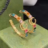 2022 nuovo colore Diamond Hoop Huggie orecchini aretes orecchini personalità della moda orecchini a cerchio grande festa di nozze delle donne 277Q