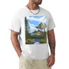 Herrpolos Bob Ross Inspired Landscape-Mountain Art T-shirt för en pojke T-shirts Man Mens Graphic