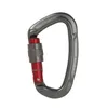 Carabiners Outdoor Professional Rock Climbing Carabiner 25kn Lock D-shape Safety Buckle for Keys Tools機器230925