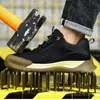 Klänningskor Arbetssäkerhet Mens Boots Antismash med ståltå tå läder Vattentäta sneakers Male 230926