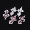 Pendant Necklaces 50 34mm 2pieces/bag Zinc Alloy Drop Oil Enamel Crosses Jesus Charms For DIY Necklace Earrings Jewelry Accessories