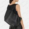 2023 Tote Bag The / Row Bucket Bag Large Capacity Single Shoulder Portable Real Leather Handbag Versatile Handbag Designer The Row