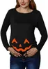 Women's Halloween Maternity Long Sleeve Pregnancy Shirt Halloween Shirts for Women