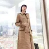 Women's Trench Coats Designer Trench coat, fashionable and versatile, showcasing white temperament, slim fitting Korean version, trendy and atmospheric 6VN2