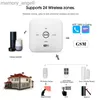 Alarm Systems PIR Motion Detector Door Sensor Smart Home Full Guard 433MHz Wireless GSM SMS Burglar Securlty Alarm System Timing Arm/Disarm YQ230926