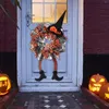 Flores decorativas guirlanda cabide 29.53 polegadas x 15.75 polegadas horror halloween bruxa grinalda para casa assombrada janela decoração de casa