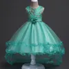 Girl's Dresses Embroidery Baby Girls Princess Flower Wedding Christmas Party Tutu Dress Children Kids Elegant Vestidos for 3-15Years Teenager 230925