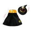 Costumes de chat pour petits chiens, Costume d'halloween pour animaux de compagnie, chapeau de sorcière, cape, tenue de photographie, Costume de Festival de Cosplay moyen 85LC