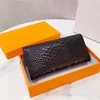 Calfskin Long Wallet Clutch Bag Handbag Coin Designer Purse Fashion Multi Card Slot Card Holder Bag Crocodile Patent Leather Gold Metal Internal Zipper Women Bags