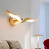 Vägglampa 2023 Seagull Bedside Bedroom Light Luxury Minimalist Creative Modern Decoration Living Room Bakgrund