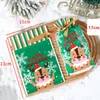 Christmas Decorations 10pcs 2023 Santa Sack Gift Bag Candy Crisp Drawstring Merry For Home Year 2024 Noel Presents
