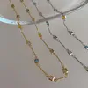 Colares de pingente colorido quadrado strass colar moda requintado luz luxo zircon clavícula corrente feminino jóias de casamento presentes