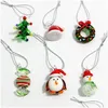 Decorações de Natal Mini Handmade Glass Tree Art Figurines Ornaments Colorf High Grade Cute Pingente Xmas Pendurado Decoração Charm Acces Otdnm