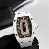 Mills armbandsur Richardmill klockor Automatiska mekaniska sportklockor RM07-01 Vit keramiska svarta läppkvinnor Watch HB03