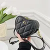 Female Sweet Heart Round Handbags High Quality PU Leather Cross Body Bags for Women Small Shoulder Bags