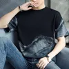 メンズTシャツファッションoネック半袖タイ染料Tシャツ服2023特大のカジュアルプルオーバールーズ韓国のTシャツ