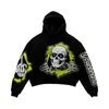 Survêtements pour hommes Automne et hiver Street Fashion Skull Print Pull à capuche Y2K Rétro Gothique Punk Style Lâche Casual Pull Pull Couple Ensemble x0926