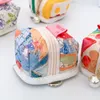 Kawaii Small Tent Shape Coin Purses Mini Lipstick Cosmetic Bags Pearl Zipper Coin Pouch Square Earphone Bag Charm Pendant Wallet