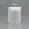 Storage Bottles & Jars 200 250g Cream Jar With Alumina Lid PET Frosted Bottle Mask Can Cosmectic Container Empty Food Packing2071