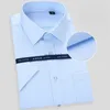 Men's Dress Shirts Mode homme pur coton affaires chemises habillées pour homme chemise à manches courtes blanc classique Social décontracté chemise ajustée S-8XL YQ230926