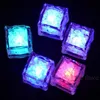 Cubes de glace lumineux colorés à LED, lumière à Induction, fournitures de décoration pour Bar de mariage, fête, chambre à coucher, ornement TH1122