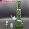 9.5 inç ağır sigara nargile borusu cam su borusu bong budbler bongs + 14mm kase