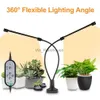 Luces de cultivo USB Planta Crecer Luz Luz solar Blanco Iluminación de espectro completo Abrazadera de escritorio Lámpara de cultivo para plantas 5 niveles regulables 4/8/12H Tiempo YQ230926