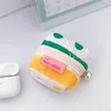 Kawaii Small Tent Shape Coin Purses Mini Lipstick Cosmetic Bags Pearl Zipper Coin Pouch Square Earphone Bag Charm Pendant Wallet