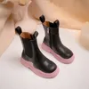 Buty buty dla dzieci Jakość skórzane buty w stylu brytyjskim dziewczęta Chelsea Short Children's Ankel 230926