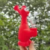 Pipa ad acqua per fumatori con pollo urlante rosso in silicone infrangibile da 6,8 pollici