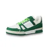 2024 rabat Nowe najwyższą jakość Nowe buty projektantów Flat Sneaker Treaker Treaker Expossed Casual Buty Dżins Canvas Skórzana biała zielona zielona niebieska platforma mody liter