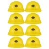 Chapéus de festa 8pcs chapéus de festa de construção para 3 ~ 6 anos crianças crianças traje de aniversário decoração construção favores de aniversário amarelo 230926
