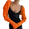 Suéteres femininos Mulheres S Chunky Knit Sweater Cardigan Manga Longa Oversized Open Front Cropped Bolero Shrug Top