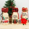 NEW Xmas Decorations Claus Wine Cover Faceless Evade glue Doll Wines Bottle Decoration Christmas Nordic Land God Santa Hanging Ornament