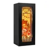 Veilleuses de Noël Book Nook Papercut Light Boxes LED Bookend Bibliothèque Insert Bibliothèque Décorations Enfants Cadeau d'anniversaire