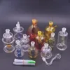 5pcs Set Narguilé Mini Bong En Verre Tuyaux D'eau Recycleur En Verre Enivrant Fumer Cendrier Bongs Tuyau Émoussé Plate-forme D'huile À Main avec Tuyau Et Tuyau De Brûleur À Huile En Verre Mâle De 10 Mm