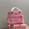 Дизайнерская большая сумка Вечерние сумки Женские дизайнерские сумки с цепочкой Сумки через плечо Женская кожаная сумка Розовая сумка на плечо